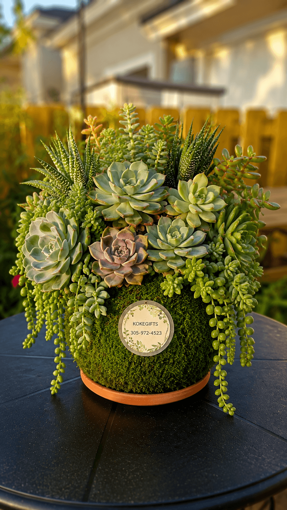 Mixed succulent varieties